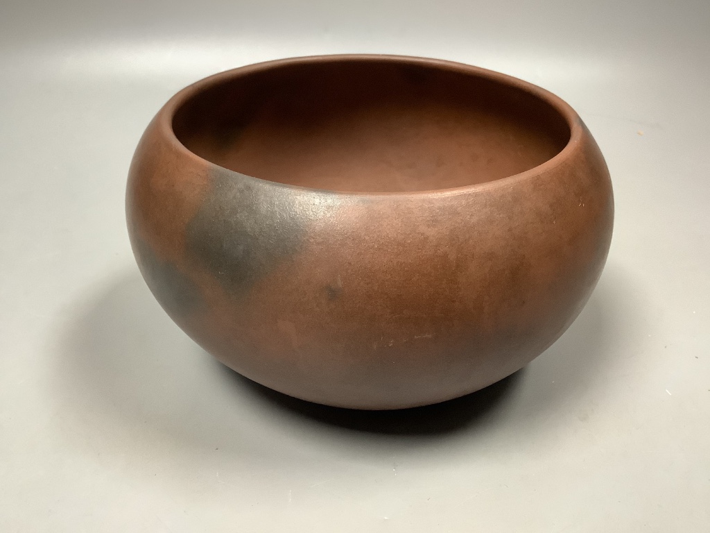 A Chinese Yixing zisha alms bowl censer, impressed mark Rui Ting, Qing dynasty, 15cm 15cm